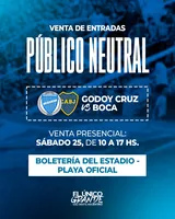 Entradas, Godoy Cruz, Boca