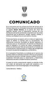 Gimnasia, comunicado