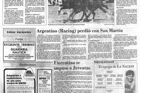 San Martin 2- Argentino (Racing) 1 Liga Mendocina 1986