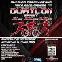 Duatlón cordillerano, el afiche