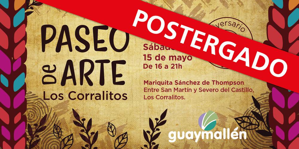 Paseo de arte Los Corralitos postergado (placa)