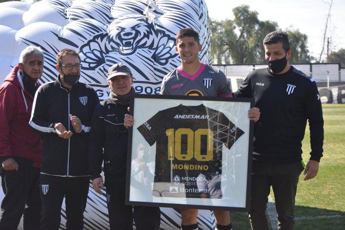 Diego Mondino, 100 partidos en Gimnasia