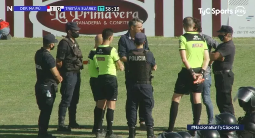 Ascenso, agresión al arquero de Tristán Suarez, partido suspendido