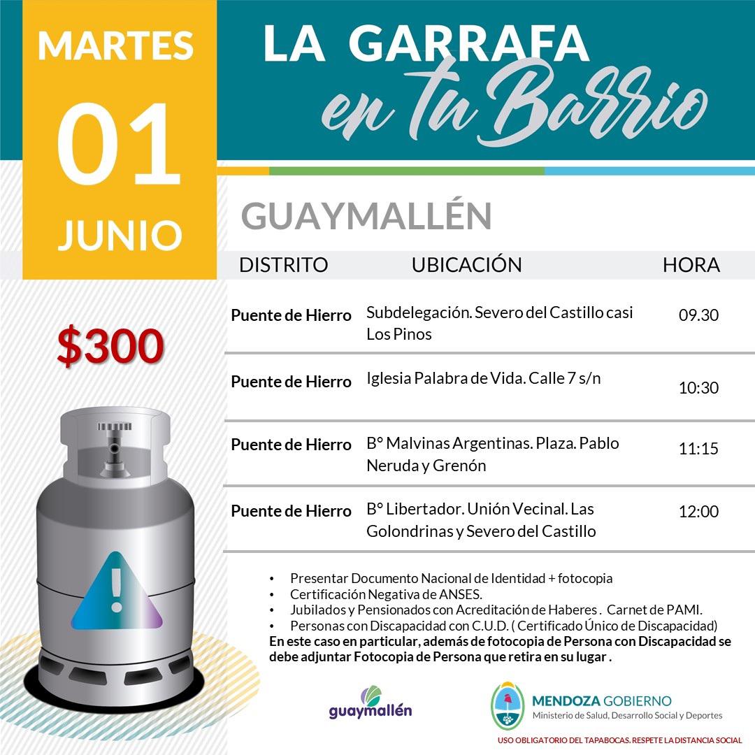 Garrafas martes 1 de junio
