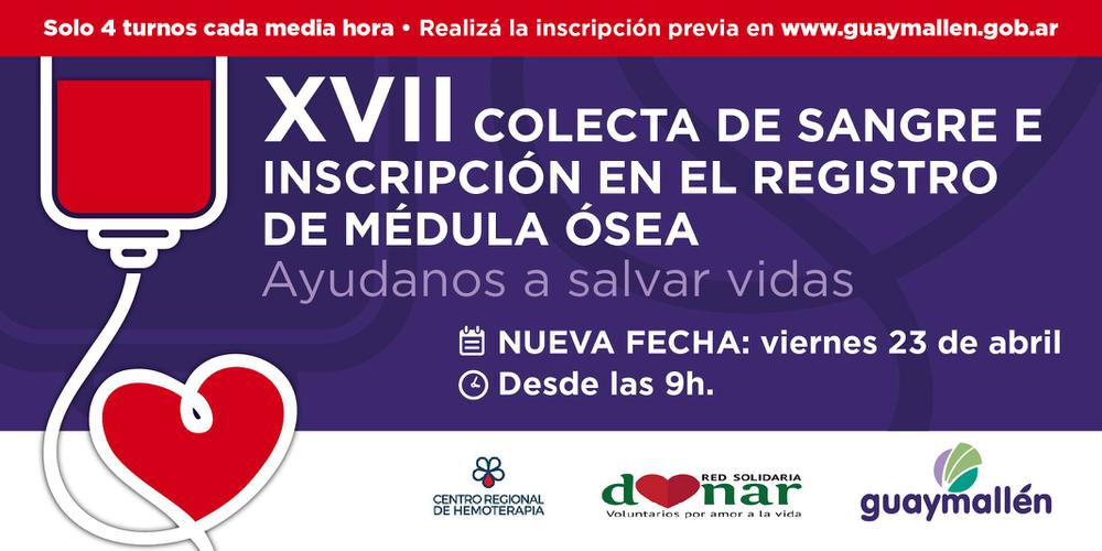XVII Colecta de Sangre (placa)
