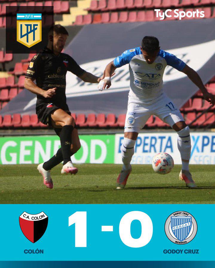 Futbol de Primera, Colón 1- Godoy Cruz 0