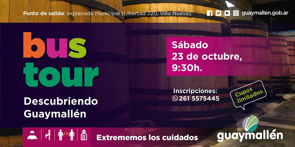Bus tour, descubriendo Guaymallén (1 placa)