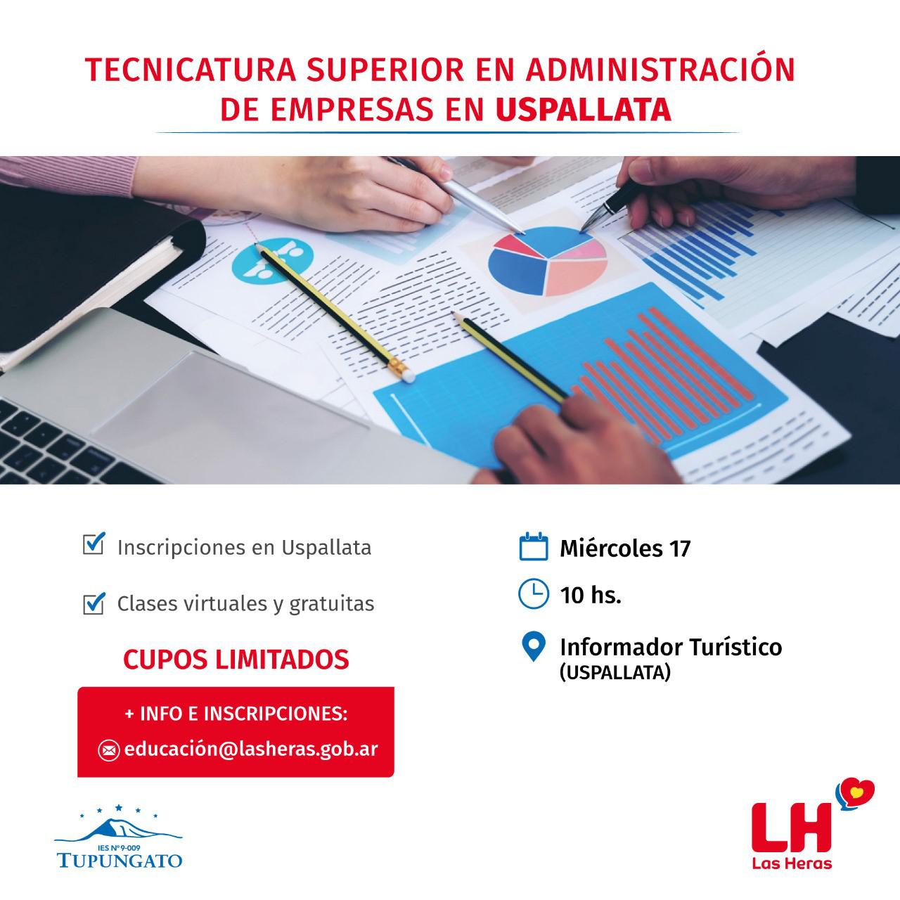 Uspallata, tecnicatura superior administración de empresas
