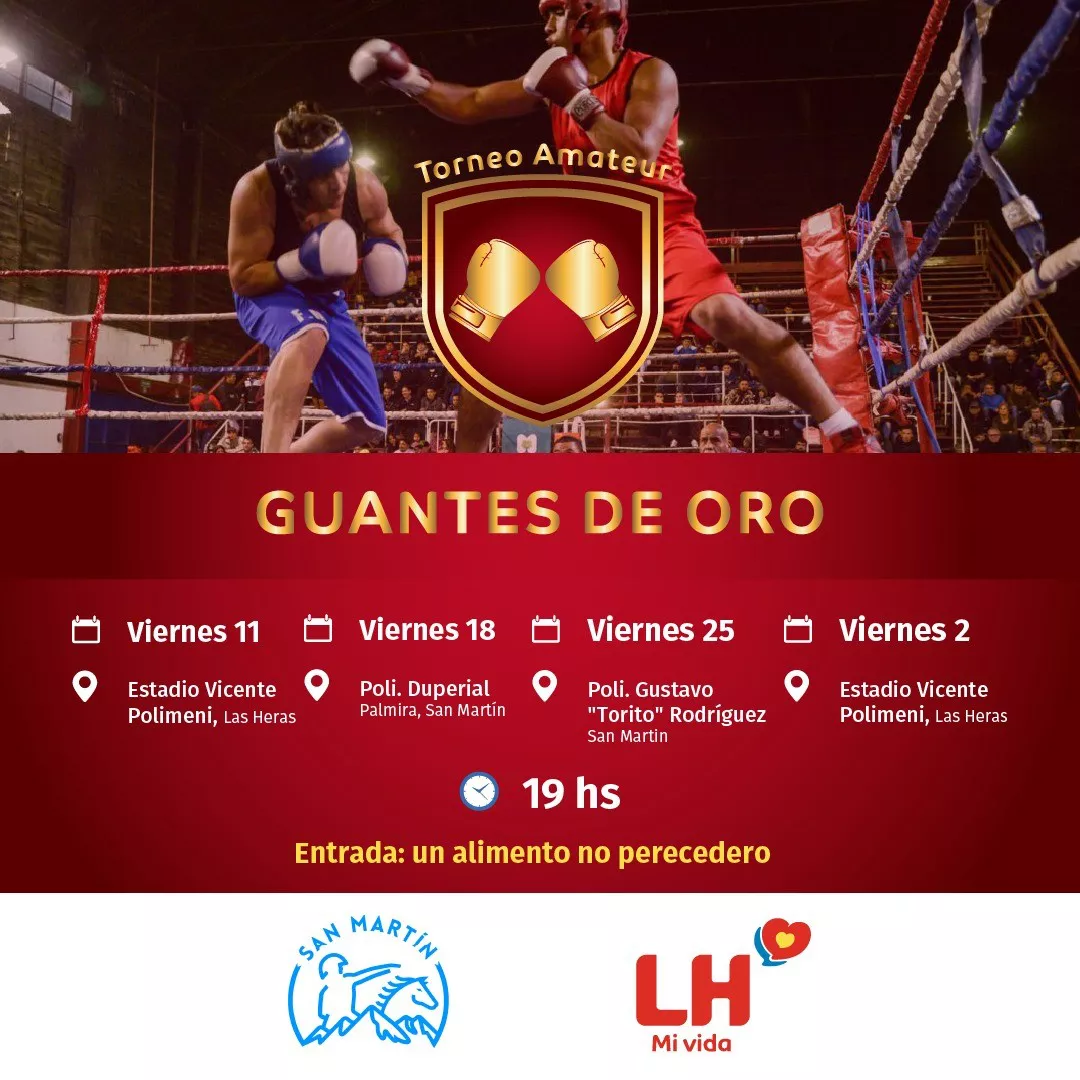 Boxeo, afiche Guantes de Oro