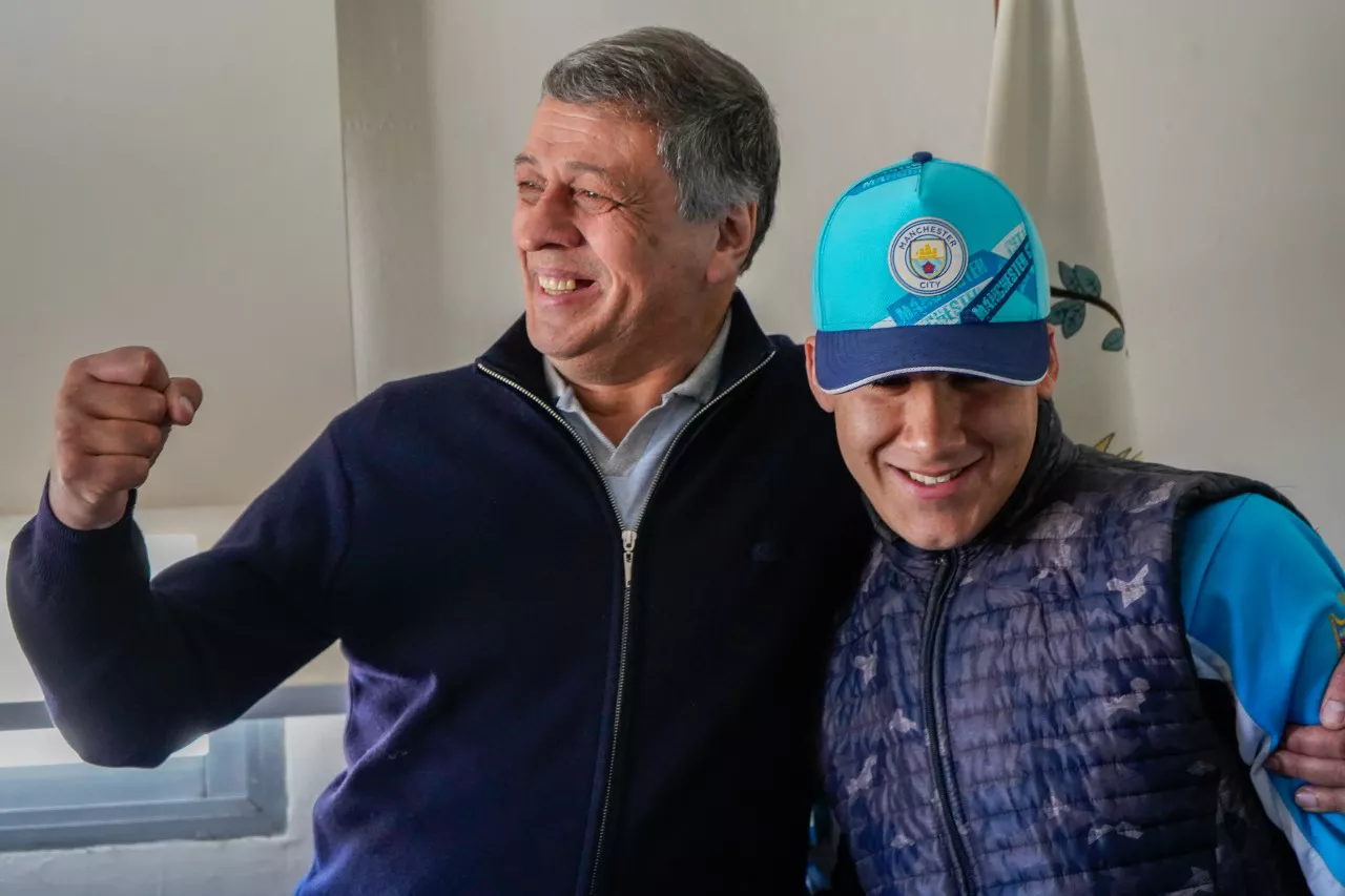 Las Heras, Orozco y el campeón de Taekwondo