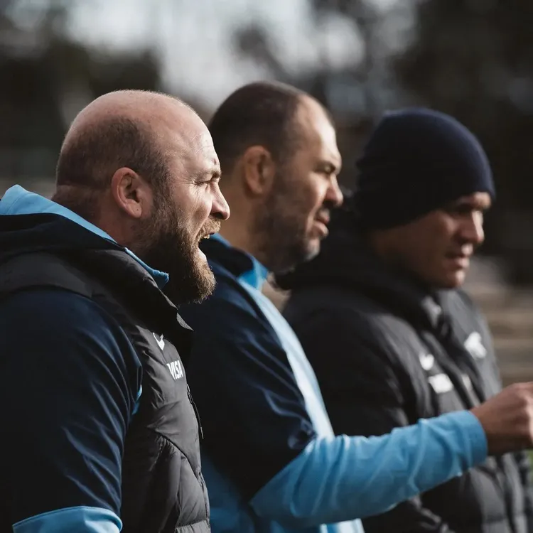 Rugby, entrenamiento vespertino de los Pumas