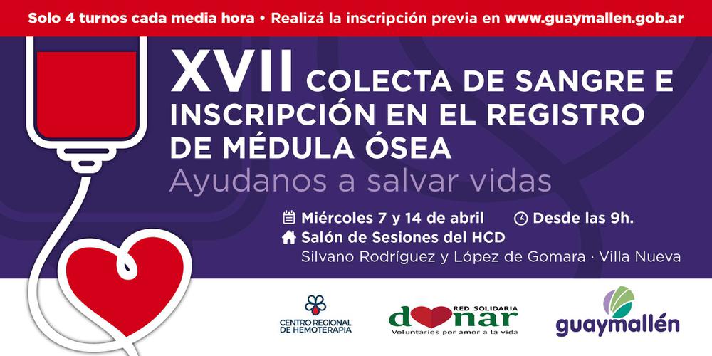 Placa XVII Colecta de Sangre