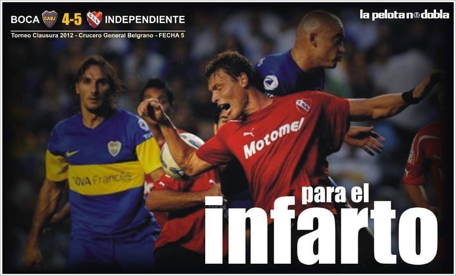 Boca 4- Independiente 5 en la Bombonera
