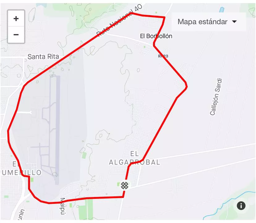 Ciclismo, El Algarrobal, Recorrido