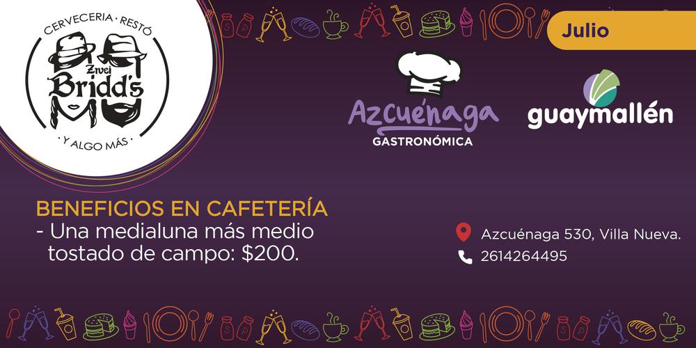 Azcuénaga gastronómica- BRIDDS CAFETERÍA julio
