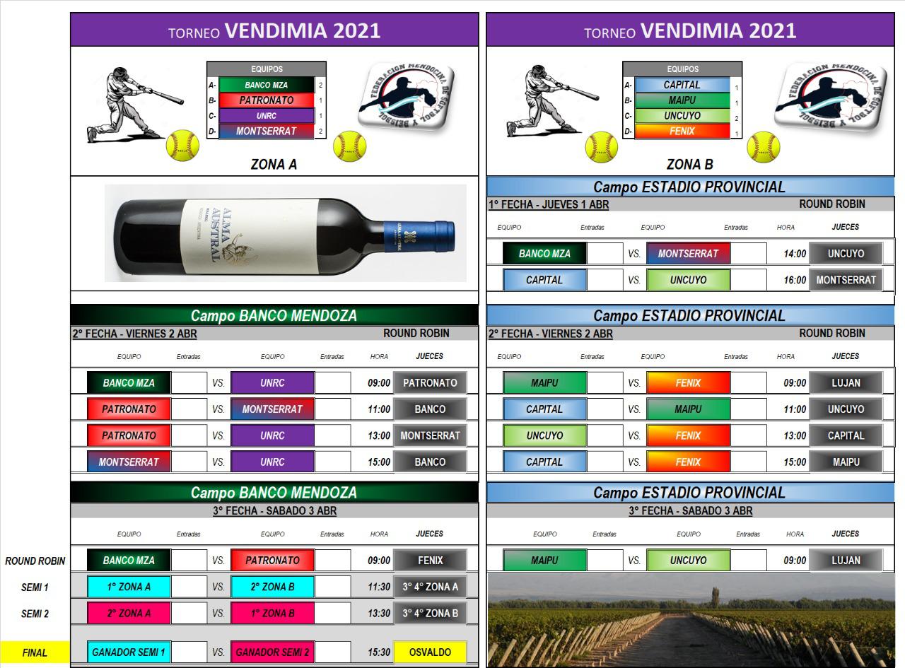 Afiche Copa Vendimia de Softbol