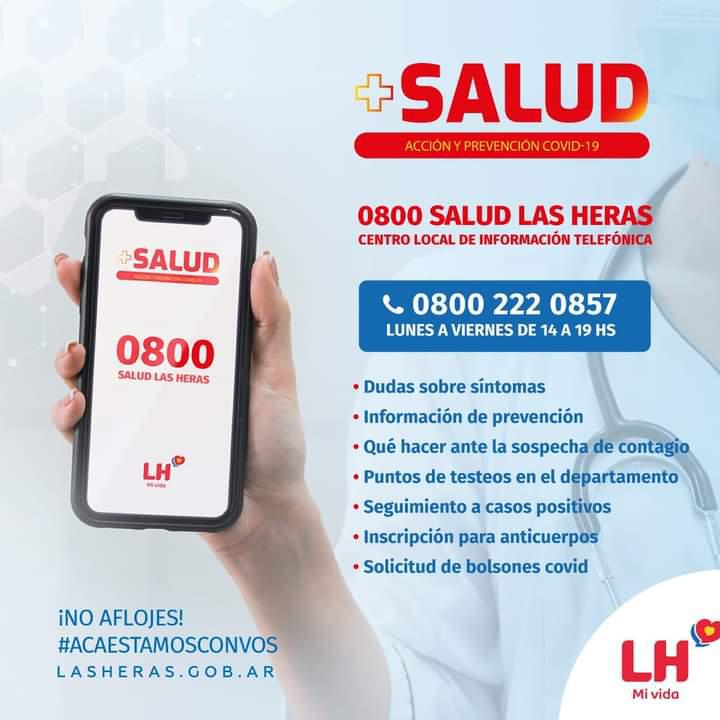 Placa 0800 Salud Las Heras
