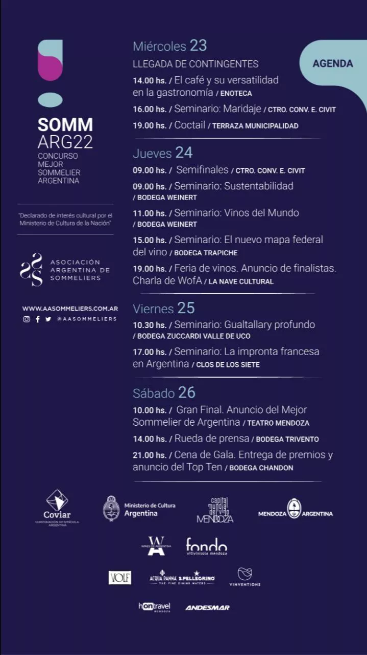 Agenda Concurso Nacional Mejor Sommelier