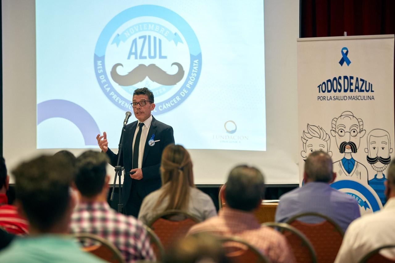 Las Heras, todos de azul, lucha cancer próstata