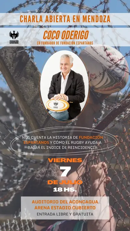 Rugby, afiche charla en Mendoza