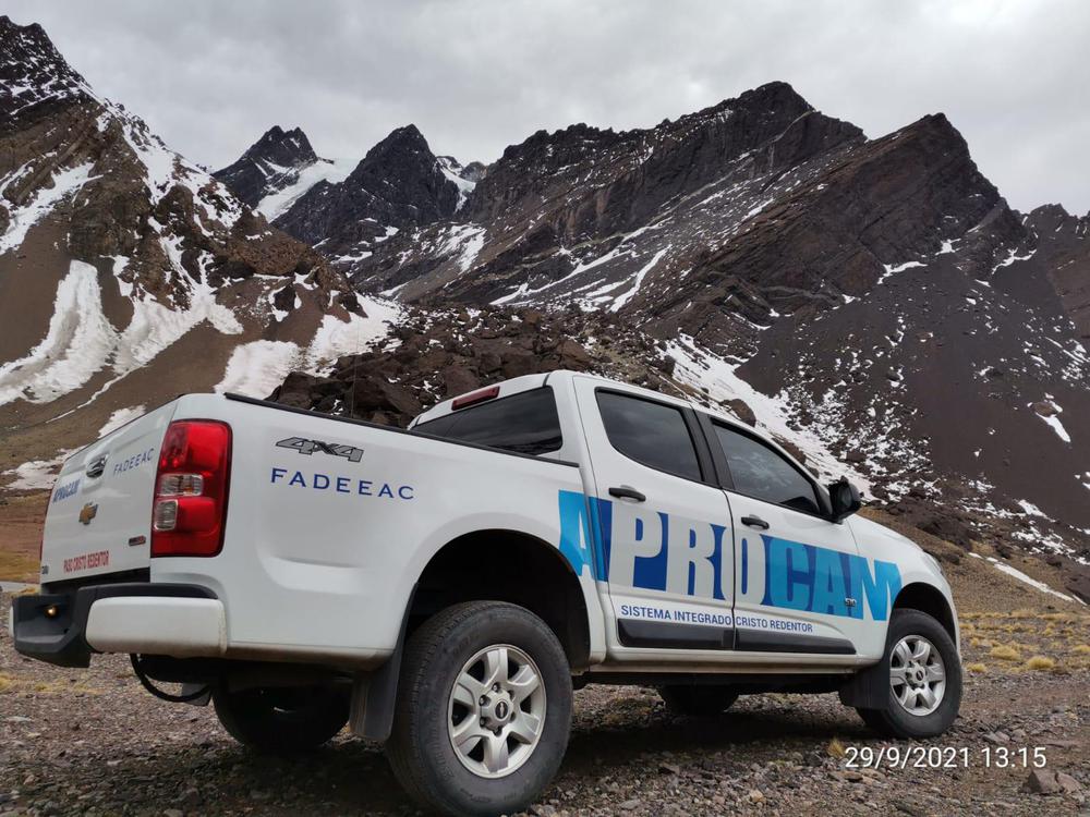 camioneta Aprocam en Paso Pehuenche