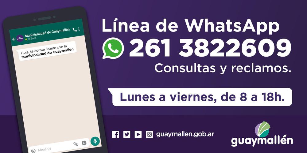 Línea de Whatsapp (placa)
