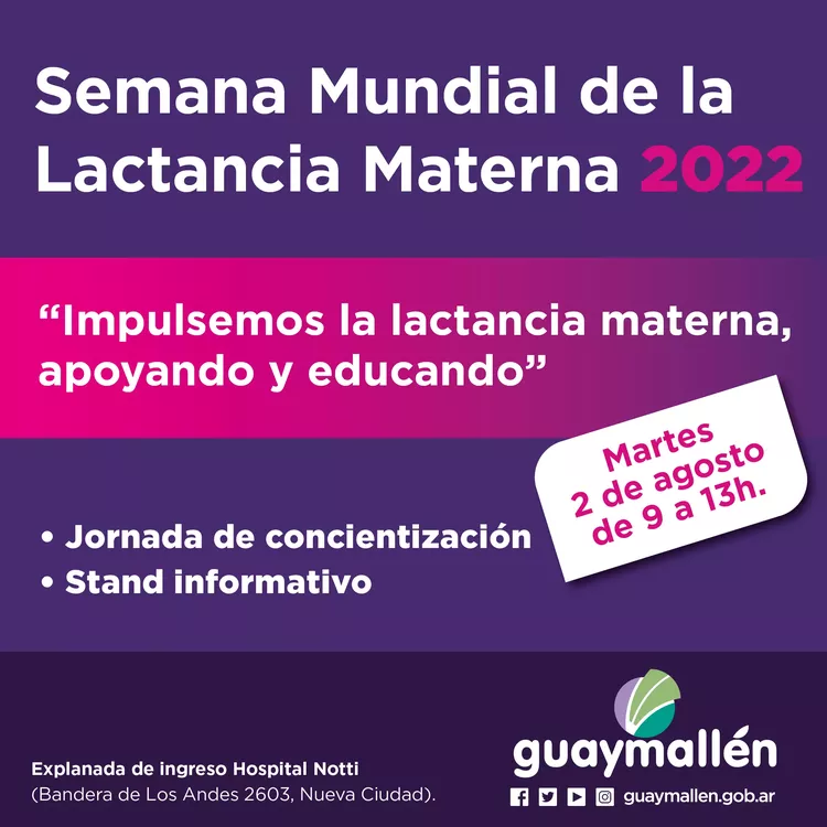 Concientización por la Semana Mundial de la Lactancia Materna