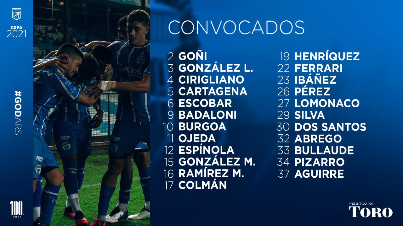 Convocados Godoy Cruz - Arsenal