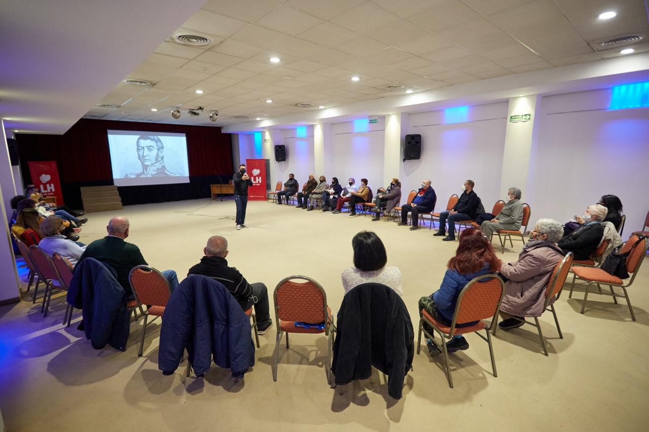 Las Heras, Charla sobre San Martín