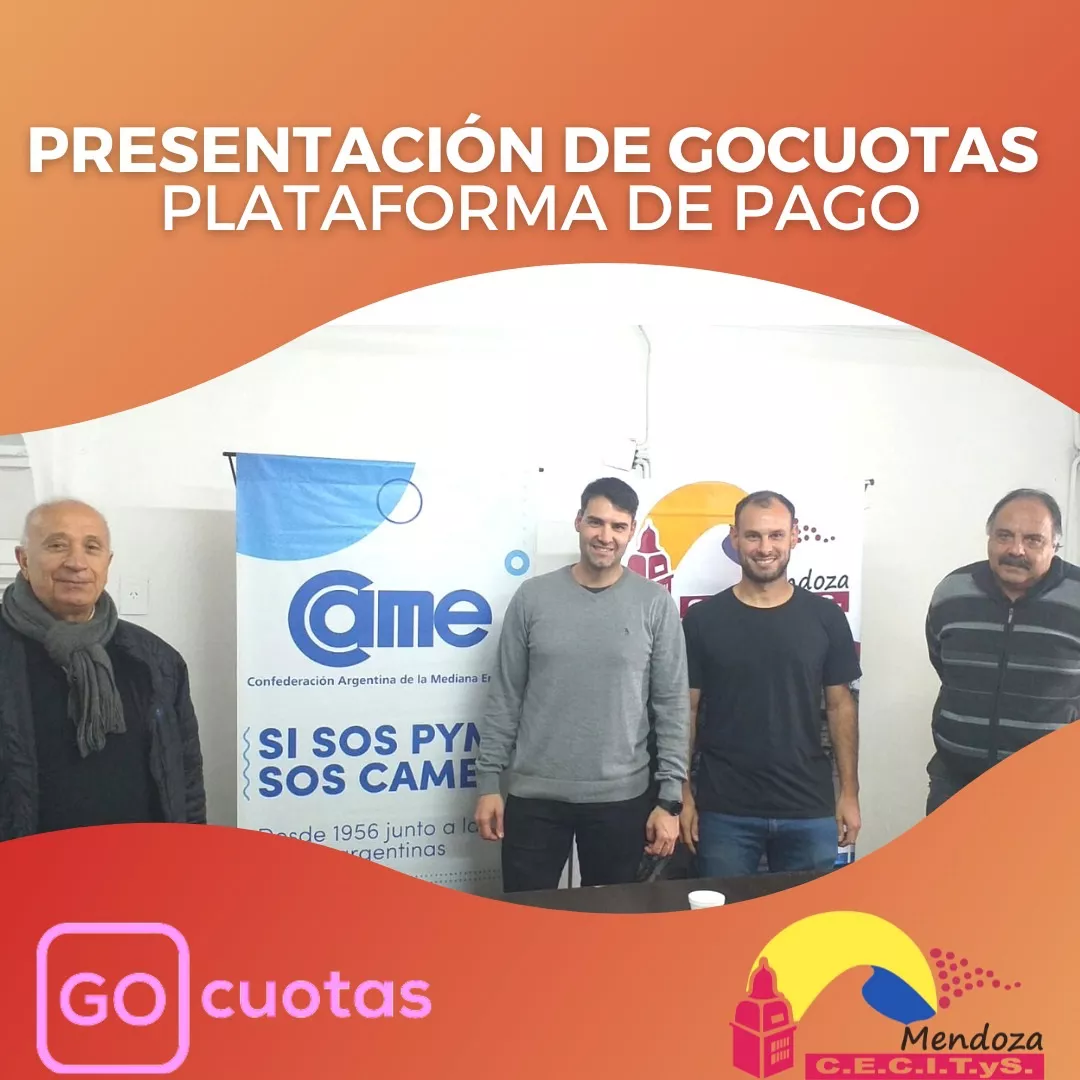 FOTO Emiliano Canova CEO y CO fundador GOcuotas y Mariano Squaiera Responsable de Marketing junto a Adrian Alin, Presidente de CECITyS