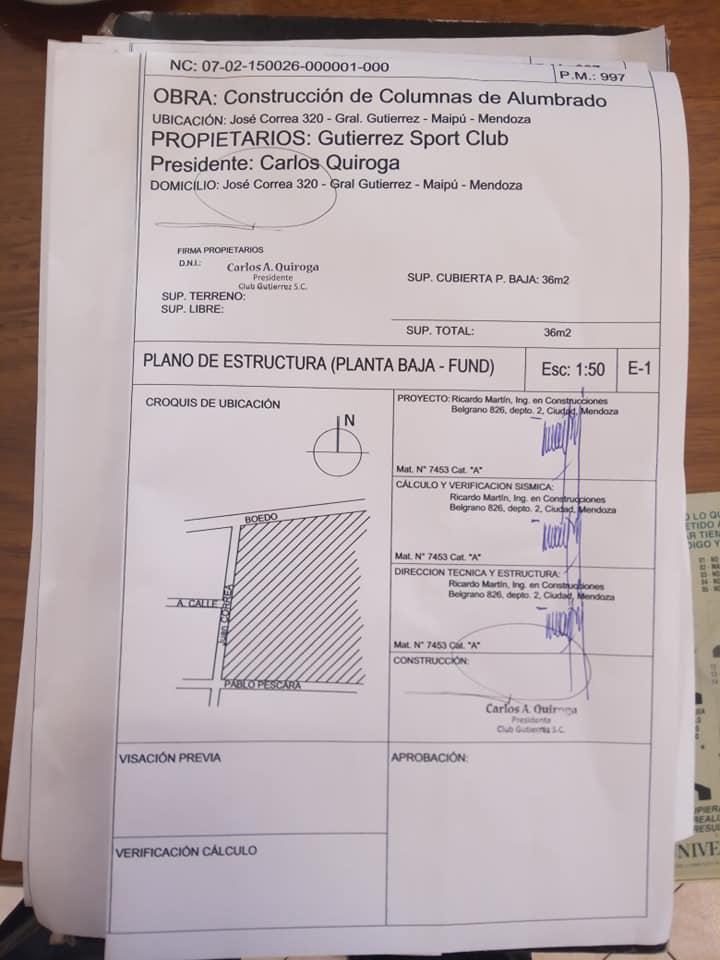 Gutierrez, proyecto inversión luminarias