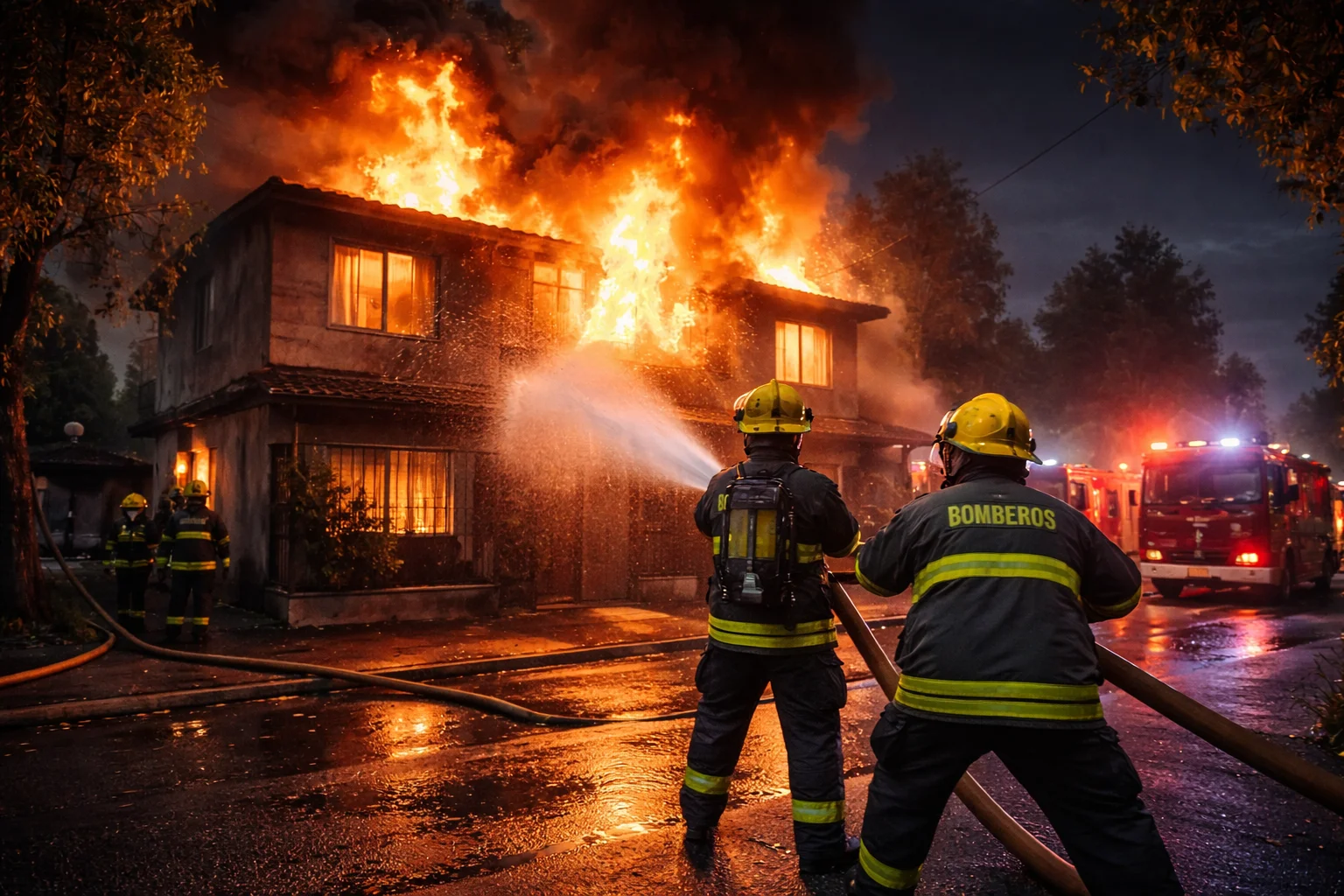 Incendio en vivienda familiar deja un menor herido