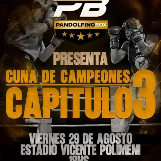 Boxeo, Cuna de Campeones, viernes 29 de agosto