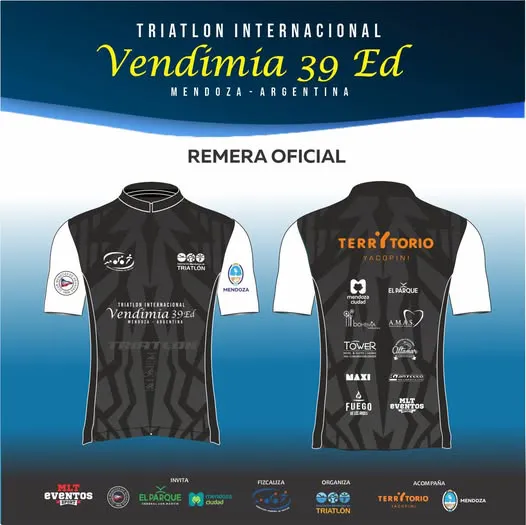 Triatlón, afiche triatlon internacional Vendimia
