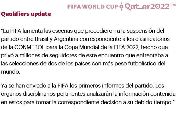 AFA, comunicado oficial