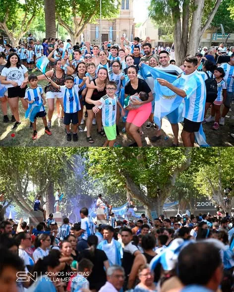 Villa Mercedes, alentando a Leo Belardi