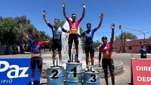 Ciclismo, 5ta fecha, podio La Paz
