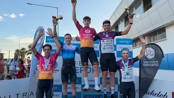 Ciclismo, Vuelta del Este, podio 1ra etapa