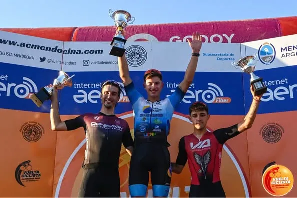Vuelta de Mendoza, podio 1ra etapa, Godoy Cruz