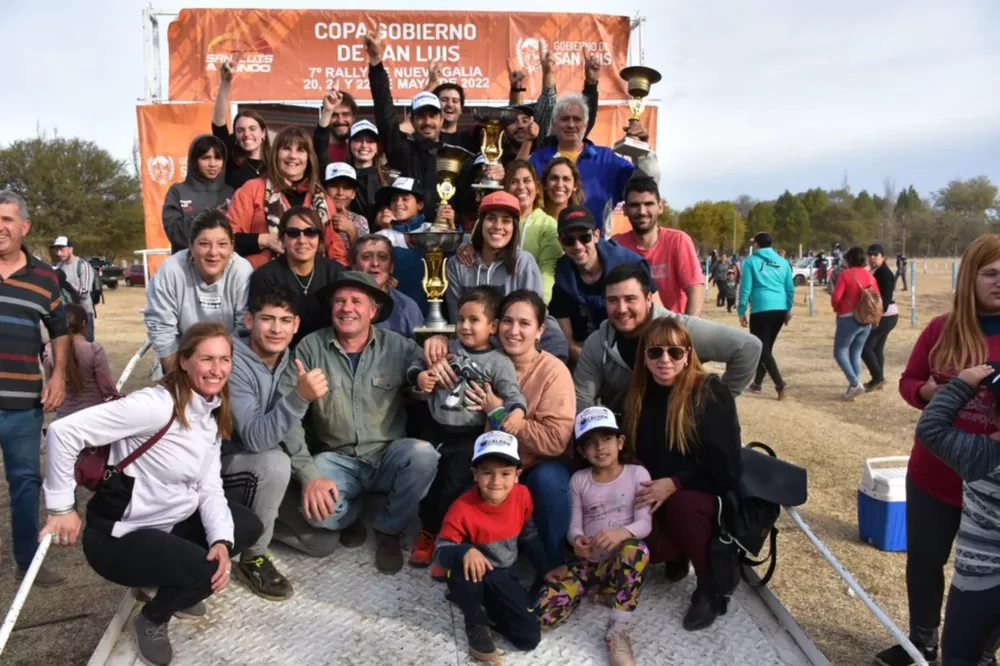 Rally El Caldén, Fernando Larroude festeja en familia