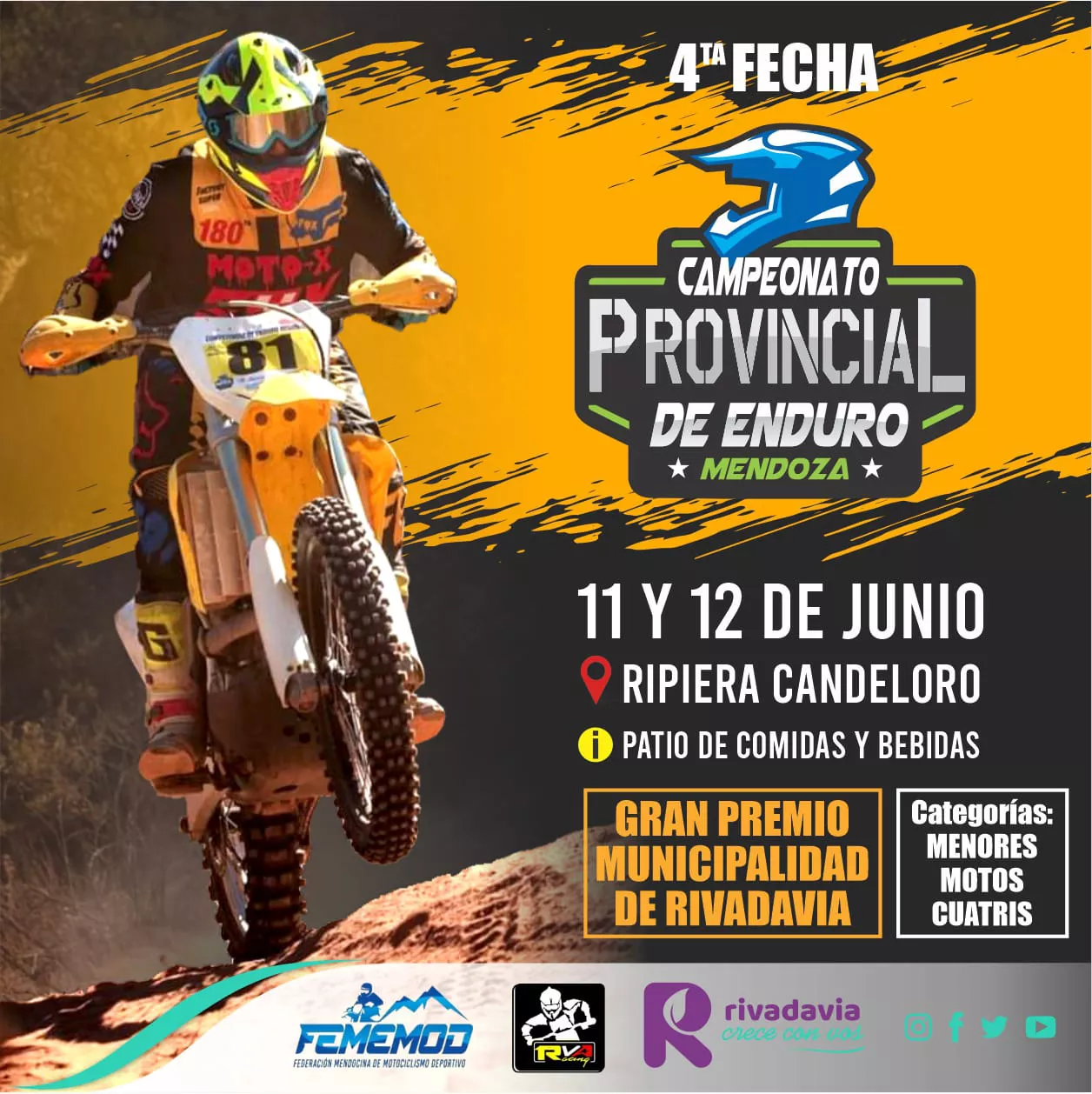 Enduro, Torneo Provincial, afiche