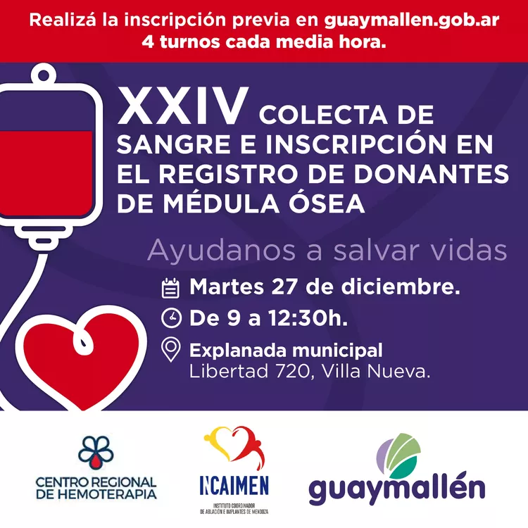 XXIV colecta voluntaria de sangre e inscripción en el registro de médula ósea