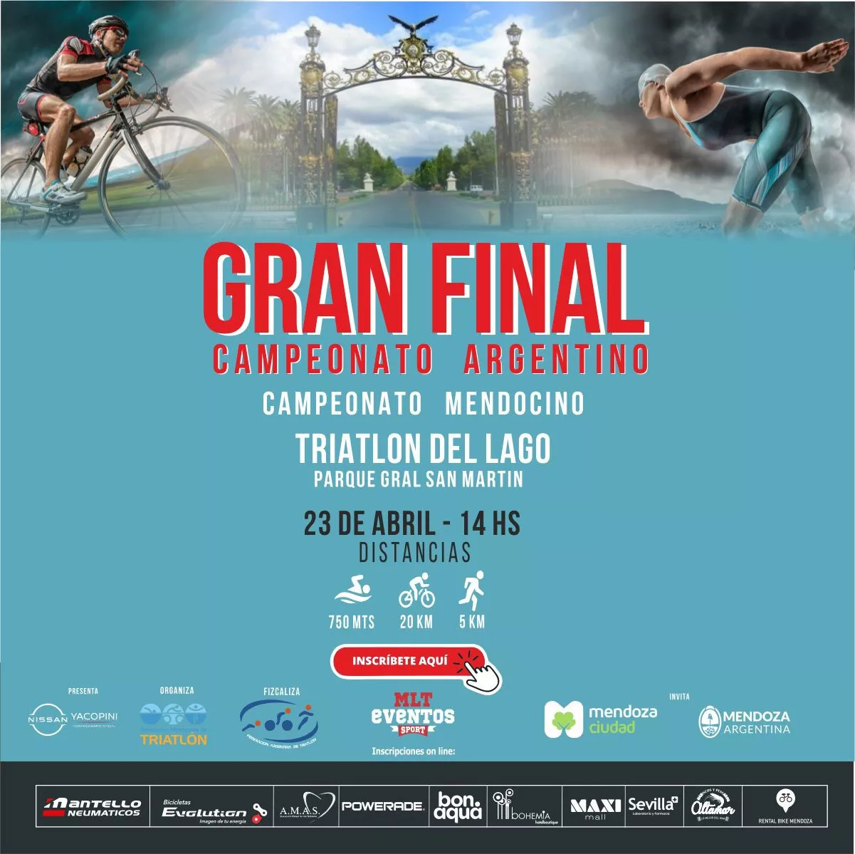 Triatlón Vendimia, Campeonato Argentino, afiche