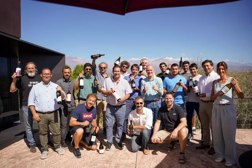 El grupo de productores con Atkin