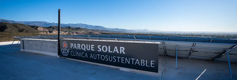Una toma desde el parque solar de GEOF-