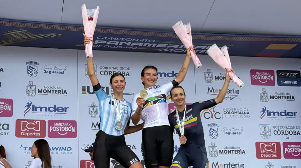 Ciclismo, Julieta Benedetti, podio en Montería