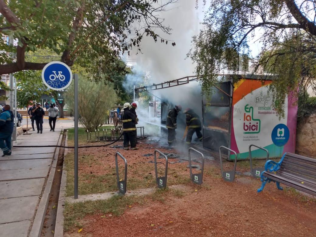 incendio En La Bici Mendoza