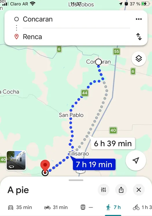 recorrido concaran renca