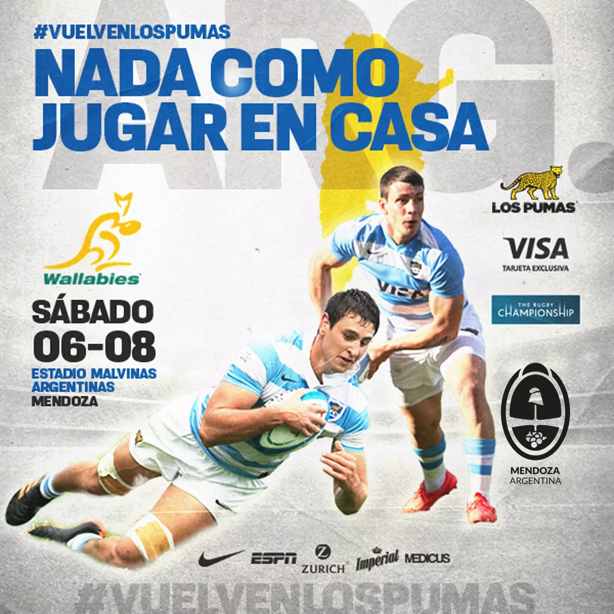 Dos Mendocinos En Los Pumas Para Enfrentar A Los Wallabies 