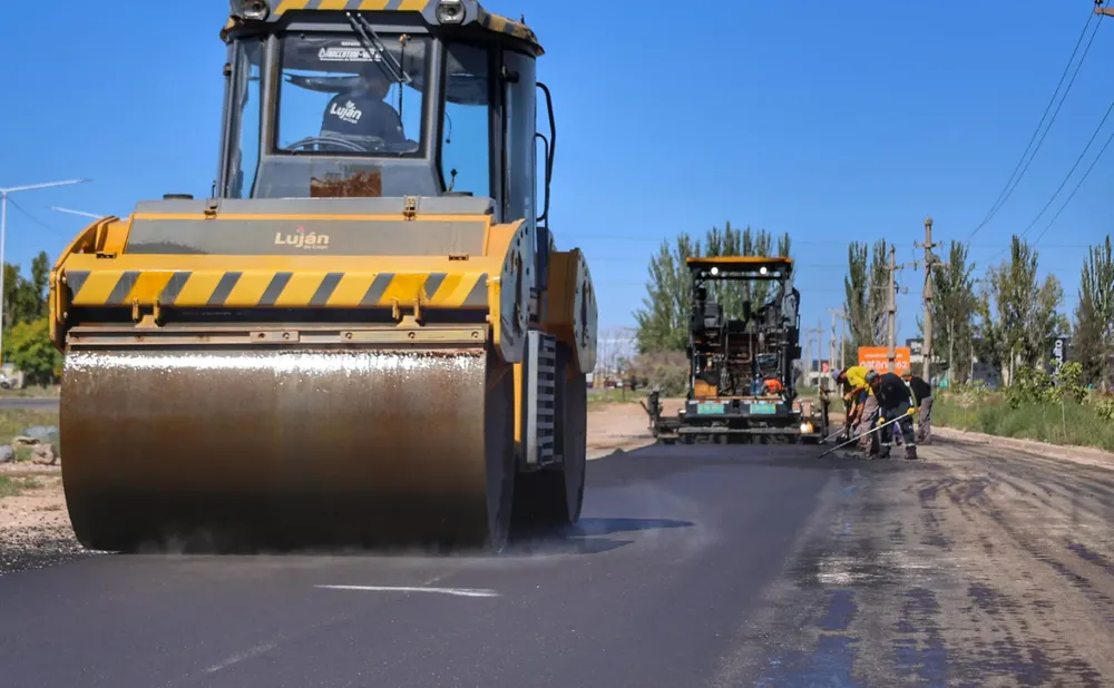 Obras en las colectoras de la Ruta 40